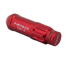 Load image into Gallery viewer, NRG 700 Series M12 X 1.5 Steel Lug Nut w/Dust Cap Cover Set 21 Pc w/Locks & Lock Socket - Red