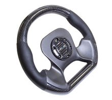 Load image into Gallery viewer, NRG Carbon Fiber Steering Wheel (320mm) CF Center Plate & Two-Tone Carbon w/Leather Trim Handles