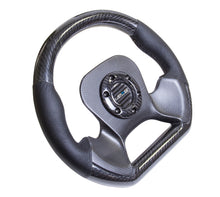 Load image into Gallery viewer, NRG Carbon Fiber Steering Wheel (320mm) CF Center Plate & Two-Tone Carbon w/Leather Trim Handles
