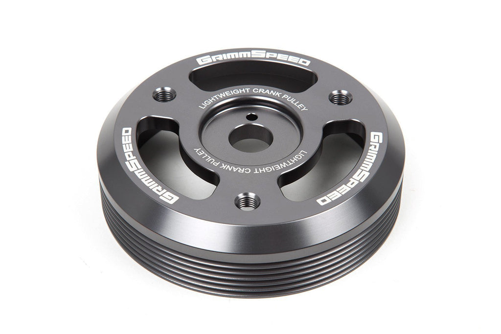 Grimmspeed Gunmetal Lightweight Crank Pulley - Subaru WRX 2015-2020 / BRZ 2013-2020 / FR-S 2013-2016
