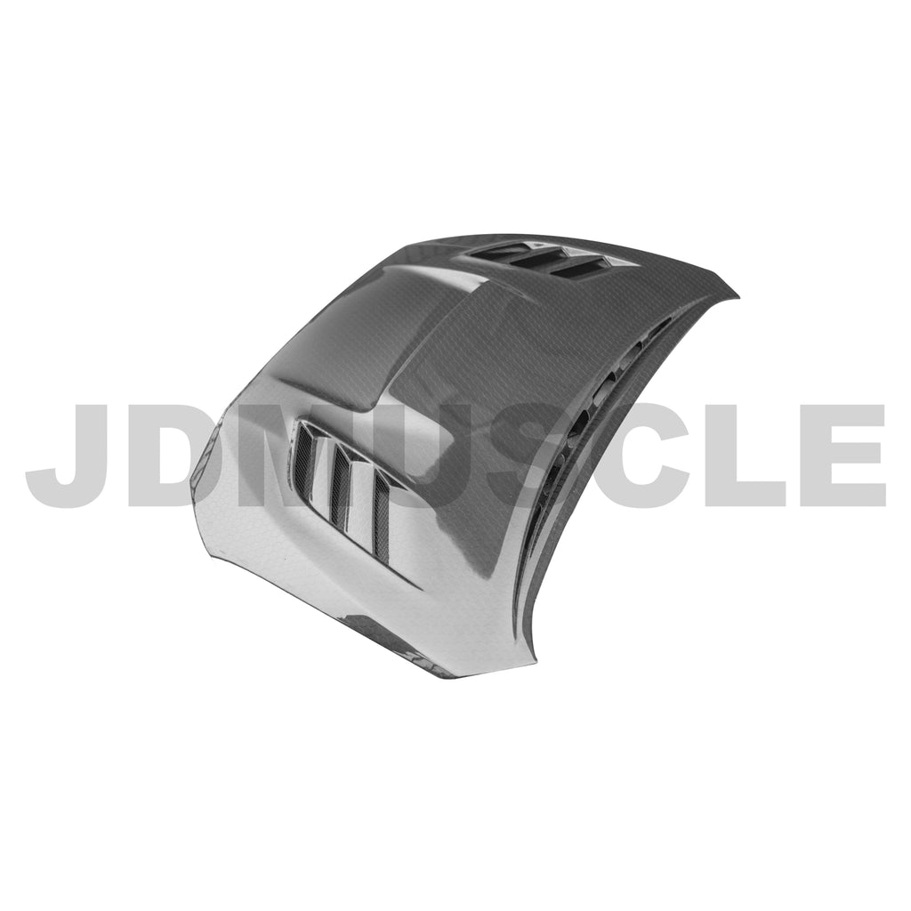 JDMuscle Tanso Carbon Fiber Hood V2 w/ heat extract - Subaru WRX / STI 2015-2021