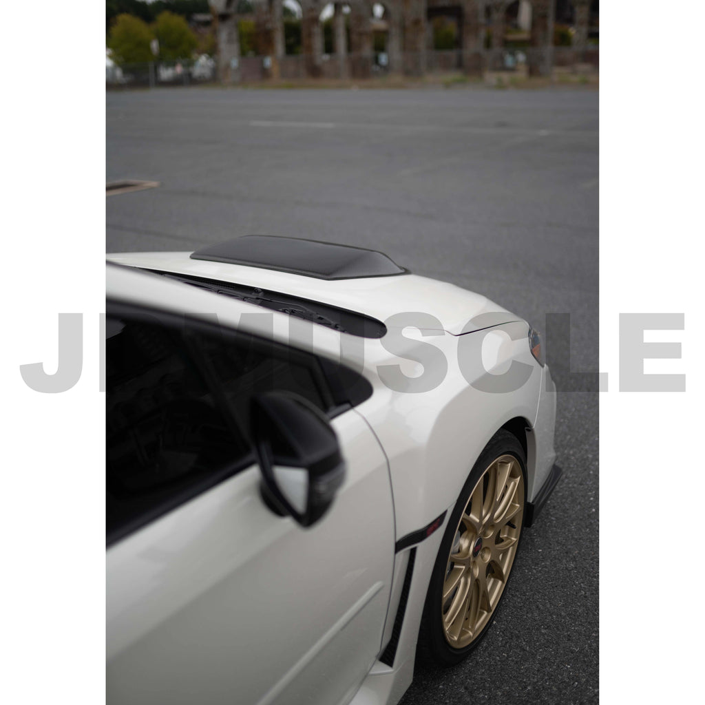 JDMuscle Tanso Carbon Fiber Rally Style V1  Hood Scoop - Subaru WRX / STI 2015-2021