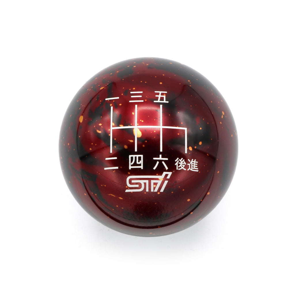 Billetworkz Gloss Red Weighted Japanese Engraving Shift Knob w/ STi Logo - Subaru STi 2004-2021