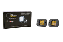Load image into Gallery viewer, Diode Dynamics SSC1 Yellow Flood Sport Flush Mount ABL LED Pod (Pair) - Universal Fitment