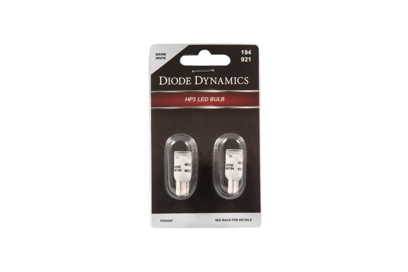 Diode Dynamics 194 LED Bulb HP3 LED [Short Warm White; Pair] - Universal