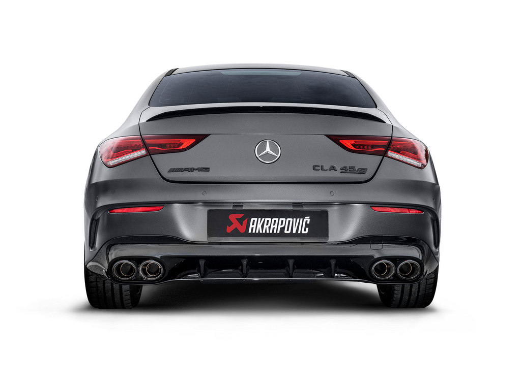 Akrapovic Titanium Evo Line Exhaust w/Carbon Tips & SS Link Pipes - Mercedes-Benz CLA 45S AMG (C118/X118) 2020-2024