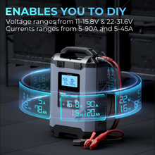 Load image into Gallery viewer, TOPDON T90000 90A Stable Power Supply &amp; Smart Charger 12V/24V