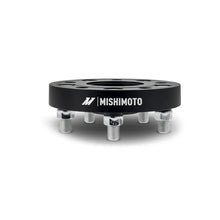 Load image into Gallery viewer, Mishimoto Black 25mm Wheel Spacers [5x120 - 64.1 CB - M14 x1.5] - Acura / Honda / Tesla