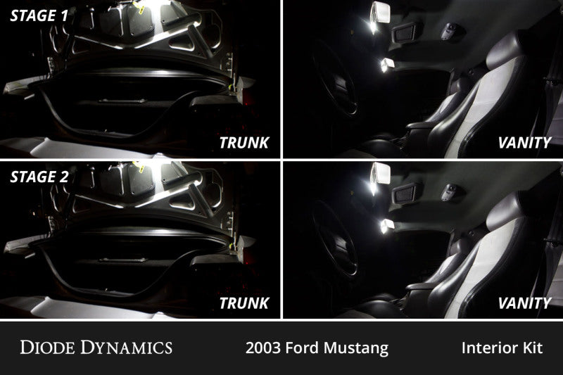 Diode Dynamics Stage 2 Interior LED Conversion Kit - Ford Mustang 1994-2004