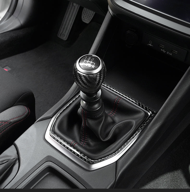 JDMuscle Tanso Dry Carbon Fiber Shift Knob Surround Cover - Subaru WRX 2022-2025