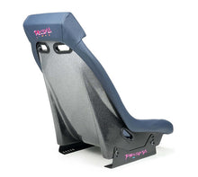 Load image into Gallery viewer, NRG GT Retro Bucket Seat - Navy PVC Leather Navy Stitching Silver Fiberglass Back w/ Glitter