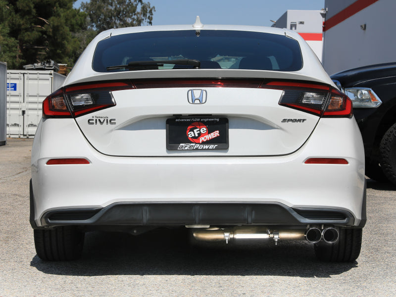 aFe POWER Takeda 2.5in 304 SS Catback Exhaust w/ Black Tips - Honda Civic Sport 2.0L 2022-2025