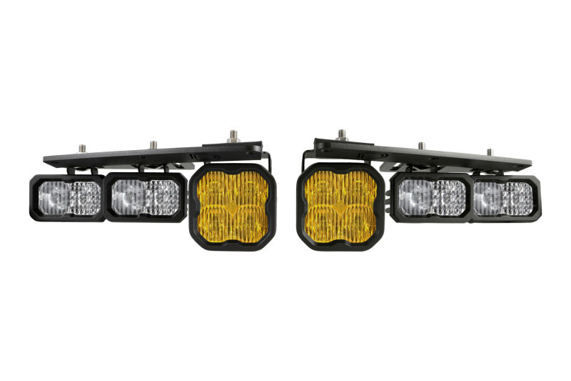 Diode Dynamics Stage Series Yellow Max Fog Pocket Kit - Ford Bronco 2021-2025