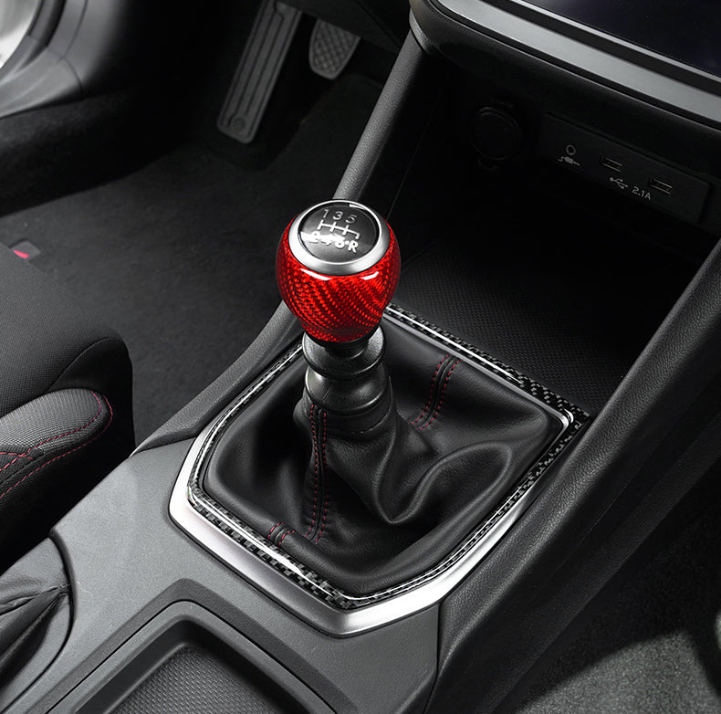 JDMuscle Tanso Dry Carbon Fiber Shift Knob Surround Cover - Subaru WRX 2022-2025