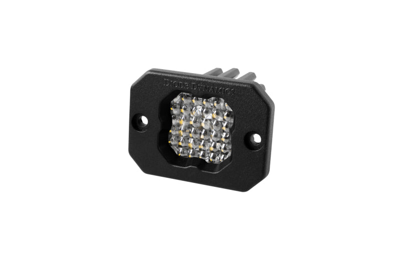 Diode Dynamics SSC1 White Flood Sport Flush Mount RBL LED Pod (Single) - Universal Fitment