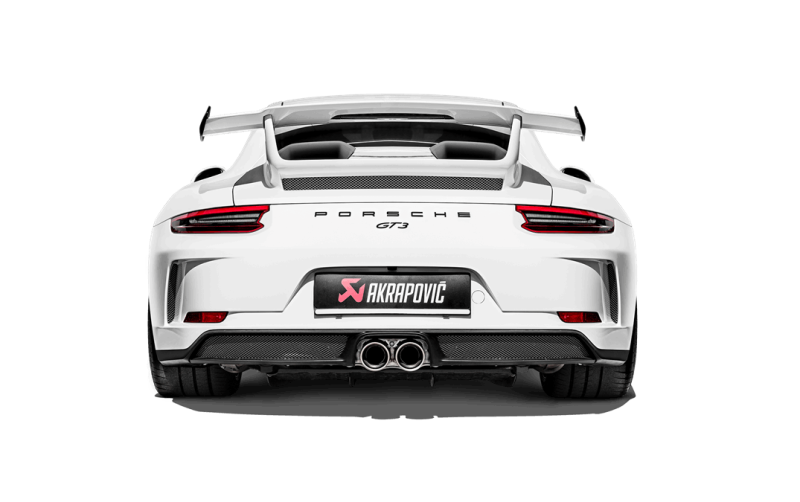 Akrapovic Titanium Slip-On Race Line Exhaust w/ Titanium Tail Pipe Set - Porsche 911 GT3 (991.2) 2018-2019