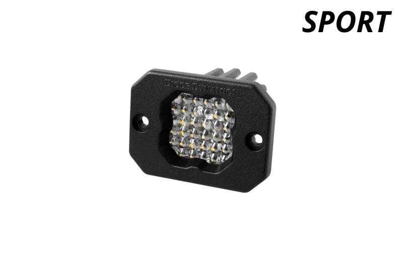 Diode Dynamics SSC1 White Flood Sport Flush Mount ABL LED Pod (Single) - Universal Fitment