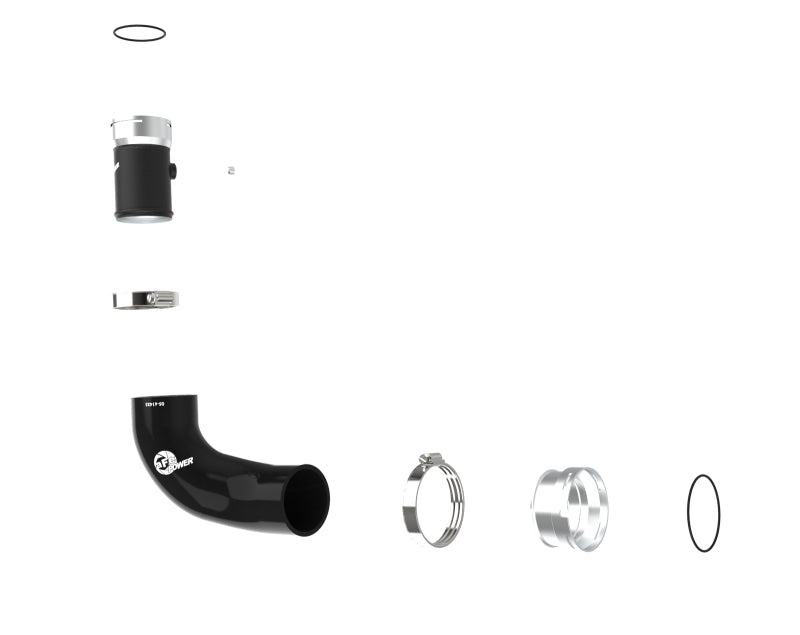aFe BladeRunner 2-1/2 IN Aluminum Hot Charge Pipe Black - Kia Stinger 2.5T 2022-2023