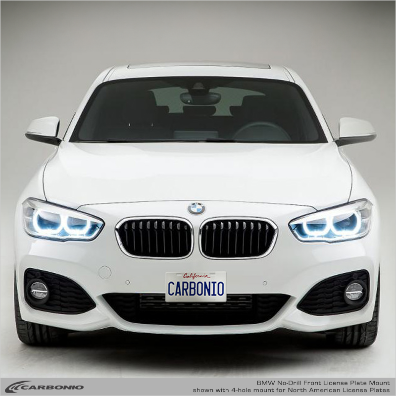 Carbonio No-Drill Front License Plate Mount - BMW 1-Series 2004-2024