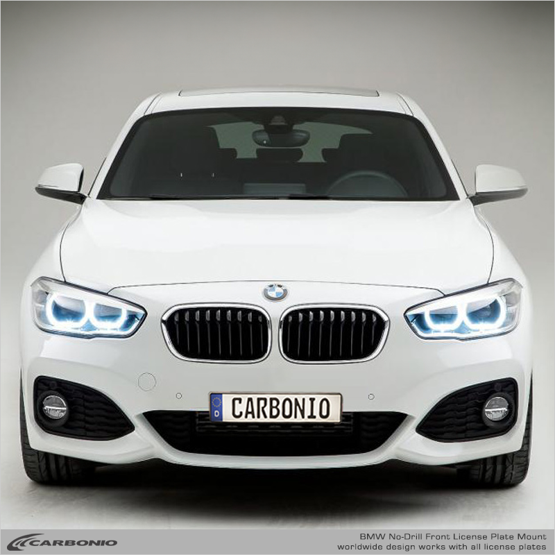 Carbonio No-Drill Front License Plate Mount - BMW 1-Series 2004-2024