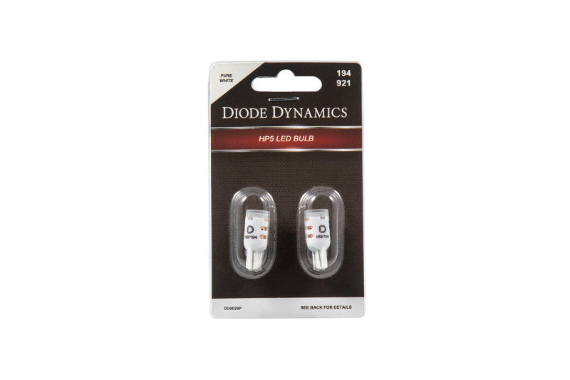 Diode Dynamics 194 LED Bulb HP5 LED [Short Pure White; Pair] - Universal