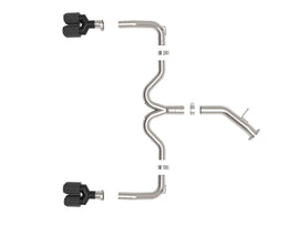 aFe 3in-2.5in 304 SS Axle-Back Exhaust w/ Carbon Fiber Tips - Kia Forte GT 1.6L 2022-2024