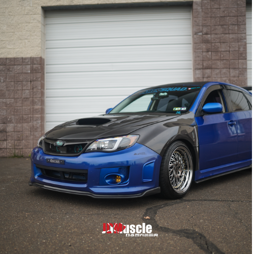 JDMuscle Carbon Fiber Hood V3 w/ Heat Extract - Subaru WRX / STi 2008-2014