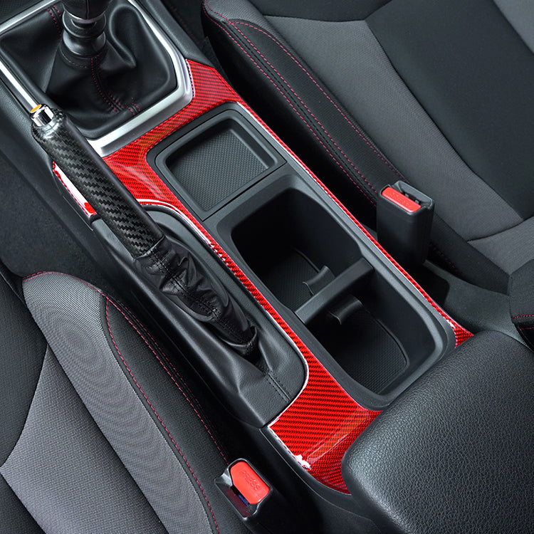 JDMuscle P&S Series Carbon Fiber Cup Holder Trim Cover - Subaru WRX 2022-2025