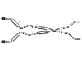 aFe Takeda 2-1/2 IN 304 Stainless Steel Cat-Back Exhaust System w/ Carbon Fiber Tips - Nissan 370Z 3.7L 2009-2020