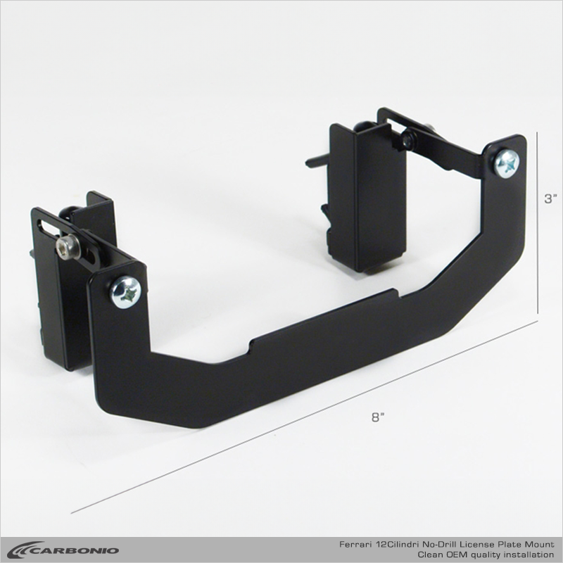 Carbonio No-Drill Front License Plate Mount - Ferrari 12Cilindri 2025+