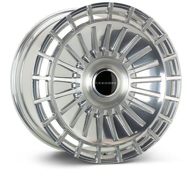 Vossen S21-12 Forged Polished Gloss Clear Wheel w/ Lincoln Floating Cap - 5x127 22x9 - 60S Continental Fitment