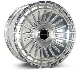 Vossen S21-12 Forged Polished Gloss Clear Wheel w/ Lincoln Floating Cap - 5x127 22x9 - 60S Continental Fitment