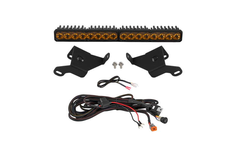 Diode Dynamics Yellow SAE Driving Pro Stealth Bumper Lightbar Kit - Toyota Tundra 2022-2026