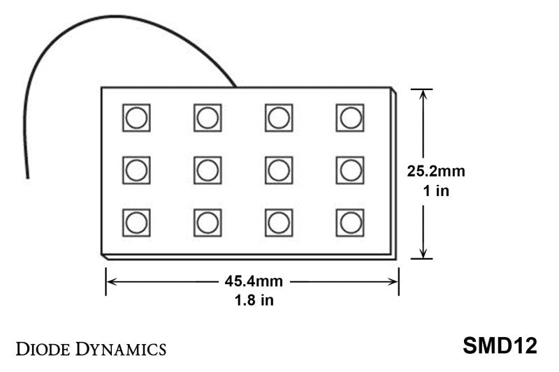 Diode Dynamics LED Board SMD12 [Warm White; Single] - Universal