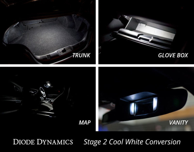 Diode Dynamics Stage 2 Red Interior LED Conversion Kit - Ford Mustang 2015-2017
