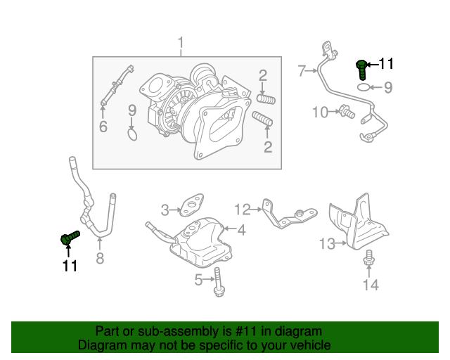 SUBARU / FHI Oil Feed Line Fitting w/ Restrictor