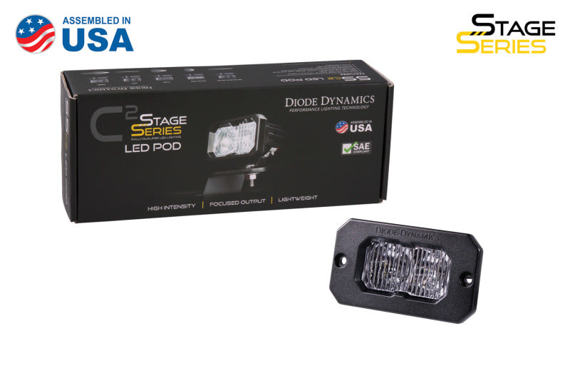 Diode Dynamics C2 1.0 SAE White Combo Sport ABL Flush Mount LED Pod (Single) - Universal Fitment