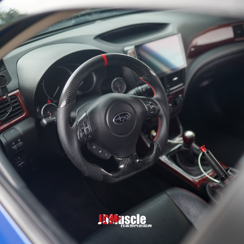 JDMuscle Custom Carbon Fiber Steering Wheel - Subaru WRX / STi 2008-2014