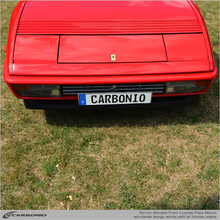 Load image into Gallery viewer, Carbonio No-Drill Front License Plate Mount - Ferrari Models (Egg Crate Grille) 1990-2012