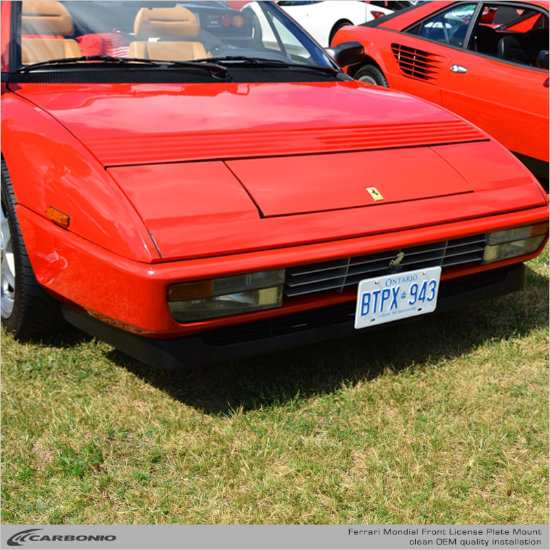 Carbonio No-Drill Front License Plate Mount - Ferrari Models (Egg Crate Grille) 1990-2012