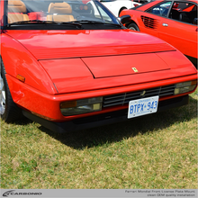 Load image into Gallery viewer, Carbonio No-Drill Front License Plate Mount - Ferrari Models (Egg Crate Grille) 1990-2012