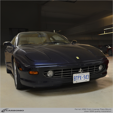 Load image into Gallery viewer, Carbonio No-Drill Front License Plate Mount - Ferrari Models (Egg Crate Grille) 1990-2012