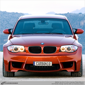 Carbonio No-Drill Front License Plate Mount - BMW 1M (E82) 2011-2012
