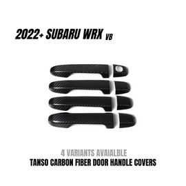 JDMuscle Tanso Dry Carbon Fiber Door Handle Covers w/ Gloss Finish - Subaru WRX 2022-2025