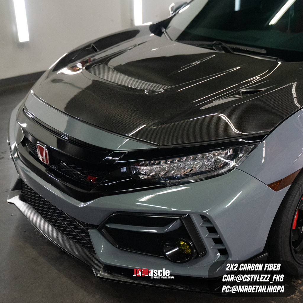 JDMuscle Tanso Carbon Fiber Hood VS Style - Honda Civic Type R FK8 2017-2020