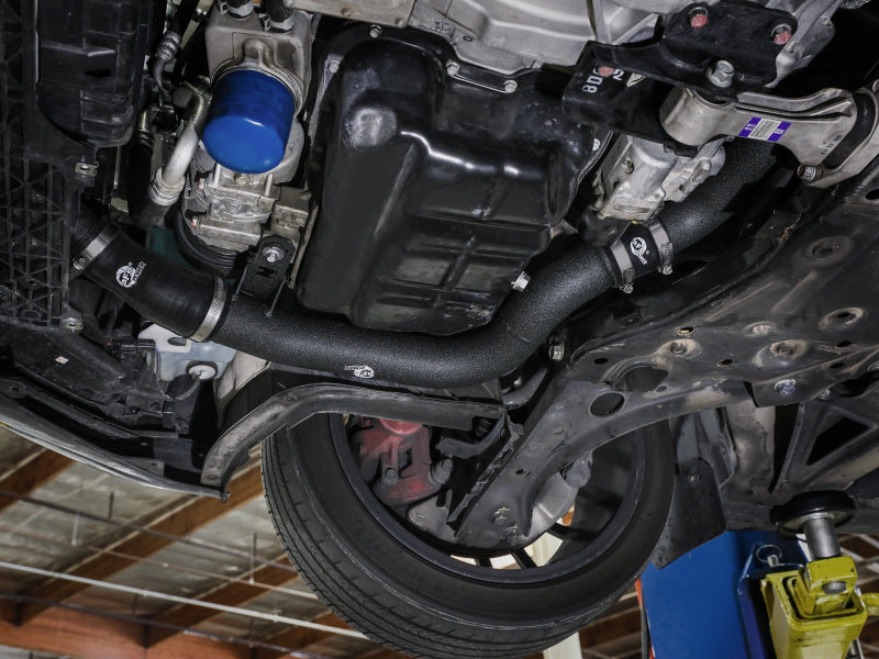 aFe BladeRunner 2.25in to 2.50in Aluminum Hot Charge Pipe - Black for 19-22 Hyundai Veloster N L4 2.0L
