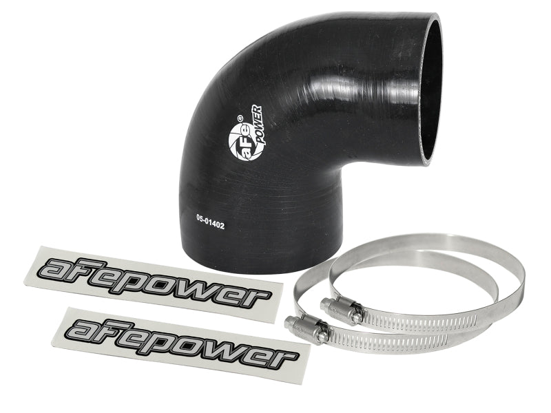 afe Magnum FORCE Intake Coupling Kit (4 IN ID to 3-3/8 IN ID x 90 Deg.) Black Elbow Coupler - Universal