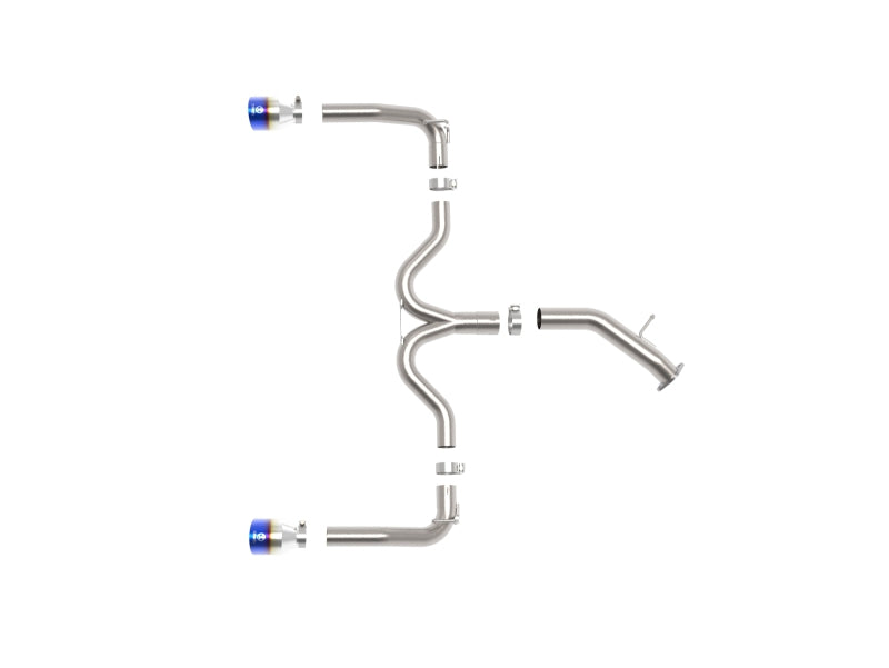 aFe Takeda 3in to 2.5in SS Axle-Back Exhaust System w/ Blue Flame Tips - Kia Forte GT 1.6T 2020-2021
