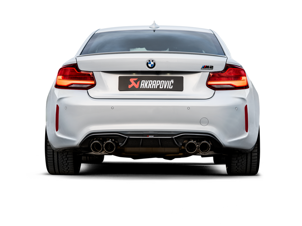 Akrapovic Titanium Slip-On Line Exhaust w/ Carbon Fiber Tips - BMW M2 Competition 2019-2021 / M2 CS 2020-2021 (F87N)