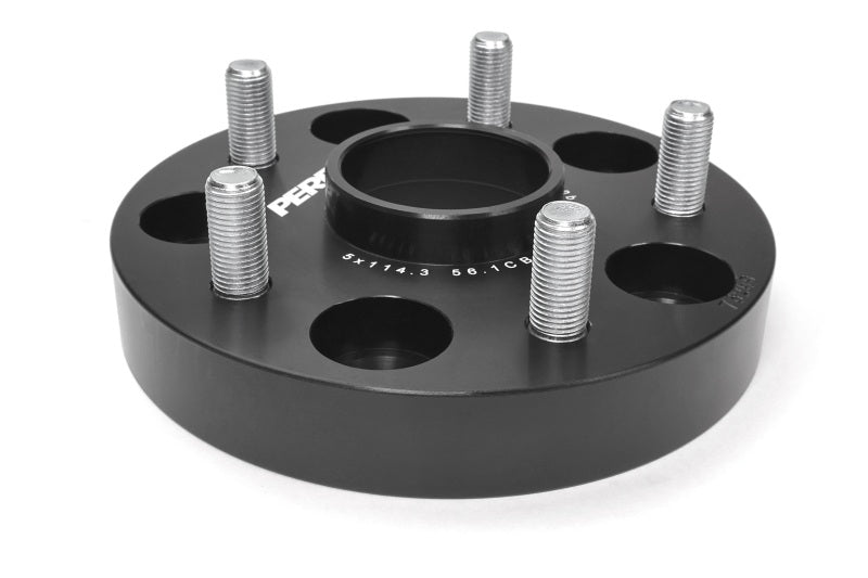 Perrin 25mm Black Wheel Spacers 5x114.3 BP w/56mm Hub - Various Subaru Models